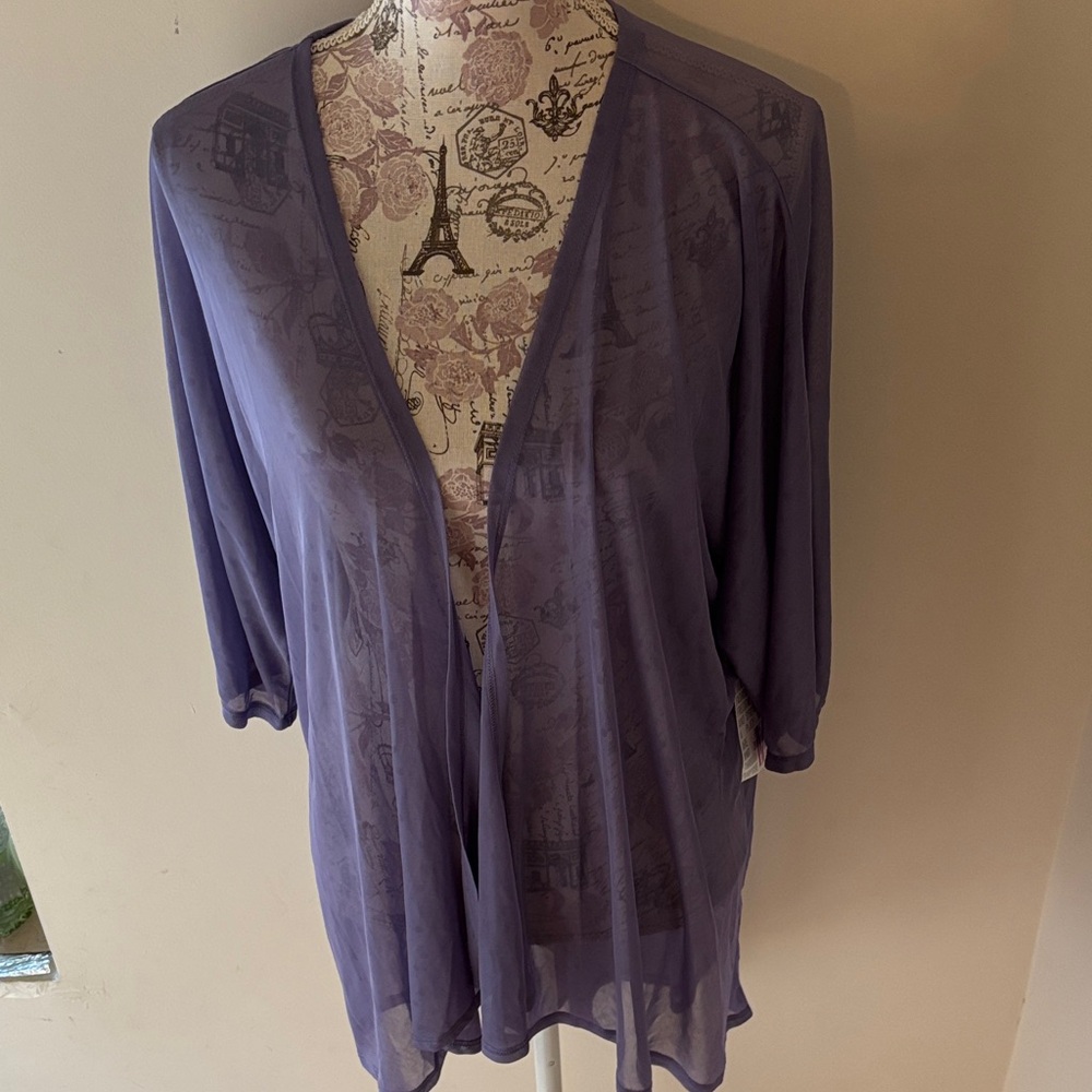 LuLaRoe Purple Sheer Cardigan